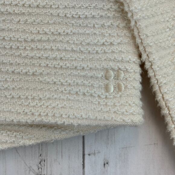 Sweaty Betty Cream Rest Up Half Zip Long Sleeve Textured Pullover Size 4 - Picture 5 of 14